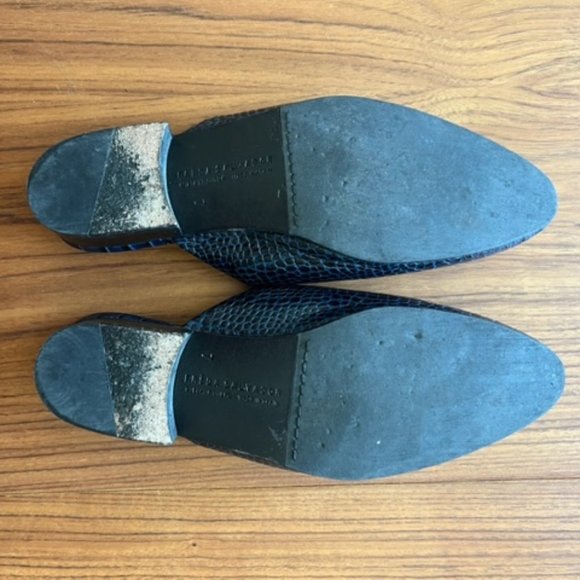 Freda Salvador Lay Croc Embossed Slip On Mules Size 7 - Picture 4 of 6